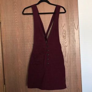 Burgundy Overall Dress